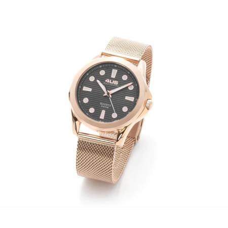 OROLOGIO CESARE PACIOTTI 4US Uomo In Acciaio ROSATO Nero Maglia Milano T4LS342