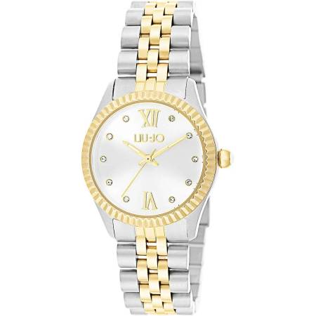 OROLOGIO LIU JO TINY Donna Silver Gold In Acciaio Argento Oro CRISTALLI TLJ1979