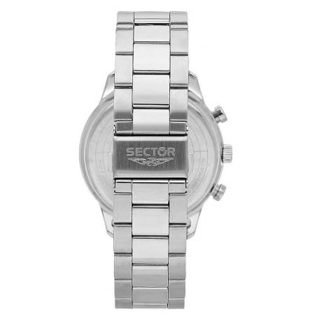 SECTOR 270 OROLOGIO Uomo Da Polso In Acciaio Nero Argento Cronografo R3273778002