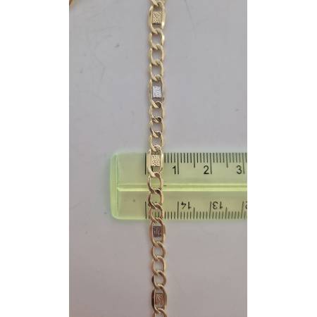 COLLANA In ORO Bicolore GIALLO E BIANCO 18 Karati 750% Uomo Donna CATENA Collier