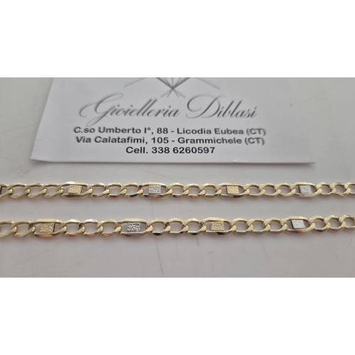 COLLANA In ORO Bicolore GIALLO E...