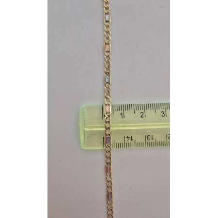 COLLANA ORO GIALLO BIANCO ROSSO 18 Kt 750% Uomo Donna CATENA Girocollo Collier