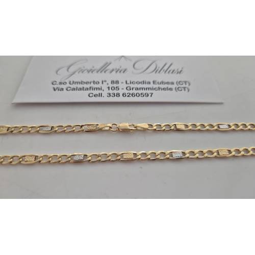 COLLANA In ORO GIALLO BIANCO 18...