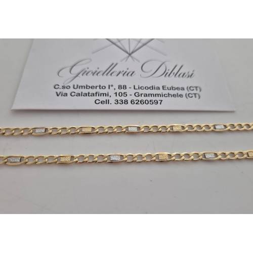 COLLANA In ORO GIALLO BIANCO 18...