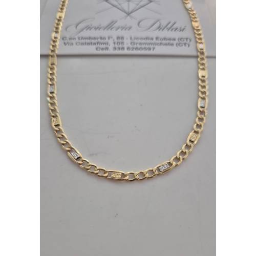 COLLANA In ORO GIALLO BIANCO 18...