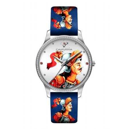 OROLOGIO CAMURRIA Donna A STORIA In Pelle E Acciaio Argentato Orlando CWG02ST1