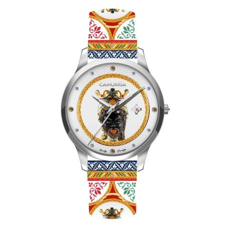 OROLOGIO CAMURRIA Da Donna U MORU Bianco In Pelle E Acciaio Argentato CW21ST1
