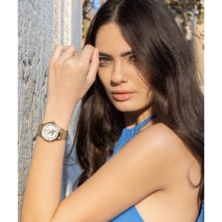 OROLOGIO CAMURRIA Donna SICILIA BEDDA In Acciaio Oro Gold Maglia Milano CW32GS1