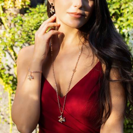 BRACCIALE CAMURRIA Donna A TRINACRIA Smaltato In Acciaio Rose Gold CJ.BR02F.11R