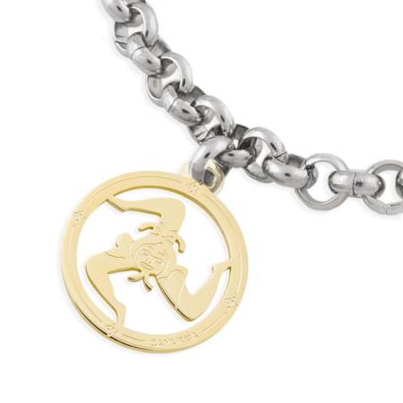 BRACCIALE CAMURRIA Donna Rolò A TRINACRIA Acciaio Gold Argento Oro CJ.BR02TP.3G