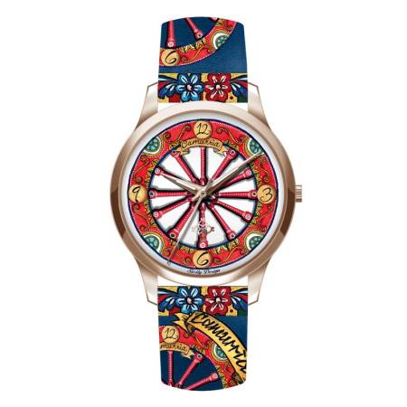 OROLOGIO CAMURRIA Donna A ROTA Glamour Bianco Pelle E Acciaio Rose Gold CW65RT1