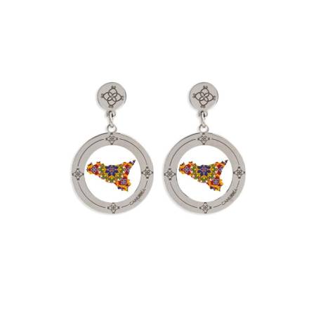 ORECCHINI CAMURRIA Donna Pendenti SICILIA BEDDA In Acciaio Silver CJ.OR32S.2