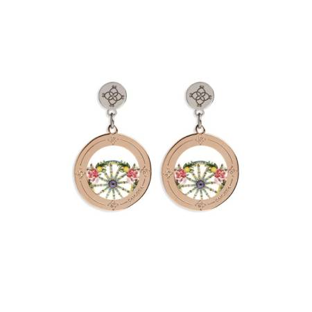 ORECCHINI CAMURRIA Donna Pendenti A ROSA In Acciaio Silver Rose Gold CJ.OR22S.2