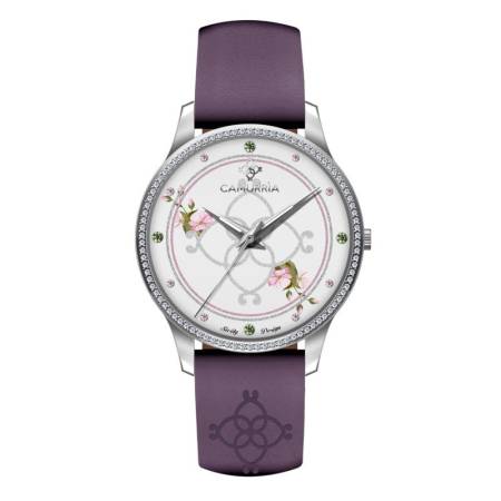 OROLOGIO CAMURRIA A ROSA STEEL Vanity Pelle E Acciaio Argento E Zirconi CW34SP2