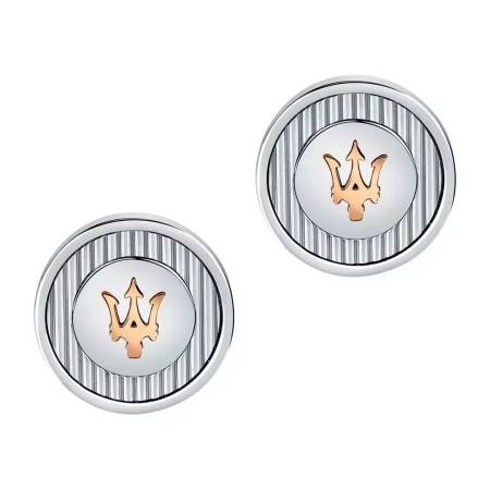 GEMELLI MASERATI Polsini Da Uomo In Acciaio JEWELS Argento E Oro Rosa JM121ATK14