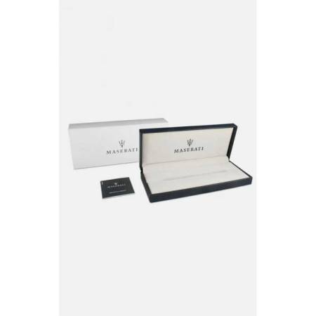 PENNA A Sfera MASERATI In Acciaio Argentato E Blu Steel Silver Uomo J880651803