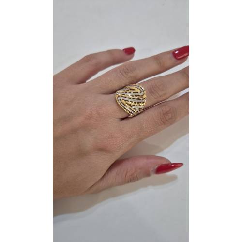 ANELLO Donna ORO Bicolore 18 Karati...