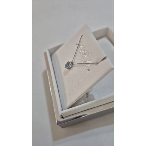 COLLANA ACQUAMARINA E DIAMANTE KIOTO...