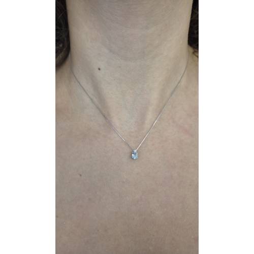 COLLANA ACQUAMARINA E DIAMANTE KIOTO...