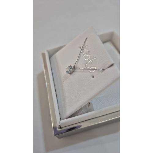 COLLANA ACQUAMARINA E DIAMANTE KIOTO...