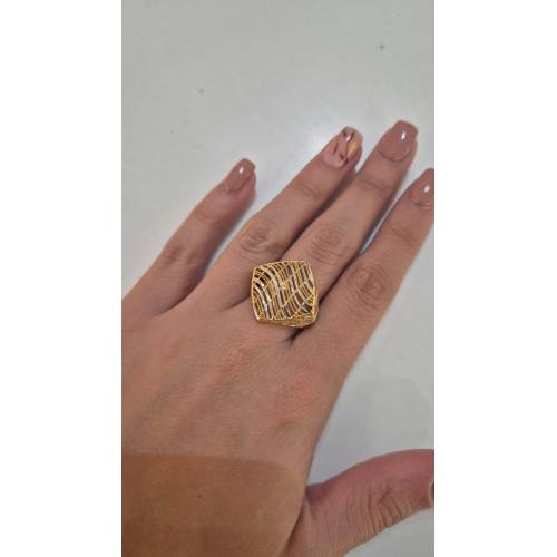 ANELLO Donna ORO Bicolore 18 Karati...