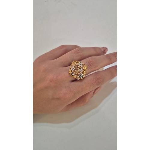 ANELLO Donna ORO Bicolore 18 Karati...