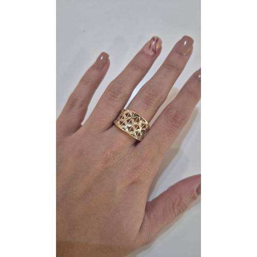 ANELLO Donna ORO Bicolore 18 Karati...