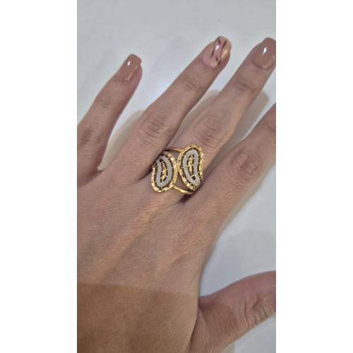 ANELLO Donna ORO Bicolore 18 Karati...