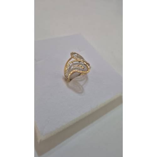 ANELLO Donna ORO Bicolore 18 Karati...