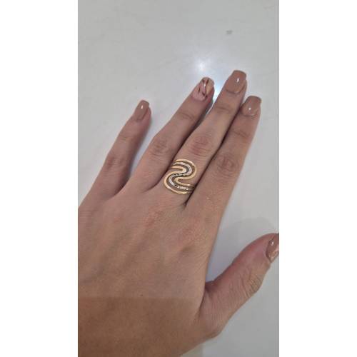 ANELLO Donna ORO Bicolore 18 Karati...