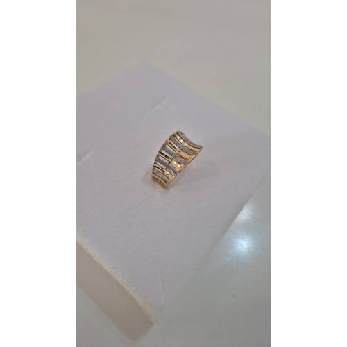 ANELLO Fascia Donna ORO Bicolore 18...