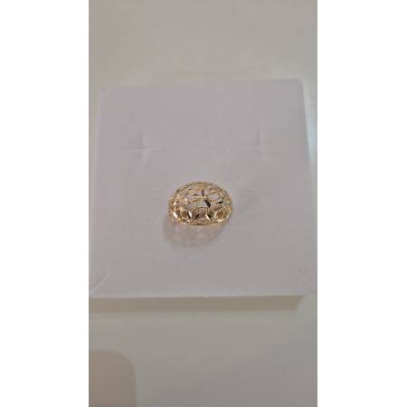 ANELLO Donna ORO Bicolore 18 Karati 750% GIALLO E BIANCO Sfaccettato Diamantato