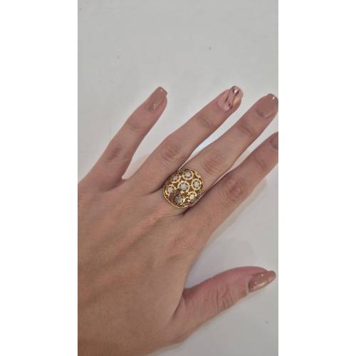 ANELLO Donna ORO Bicolore 18 Karati...