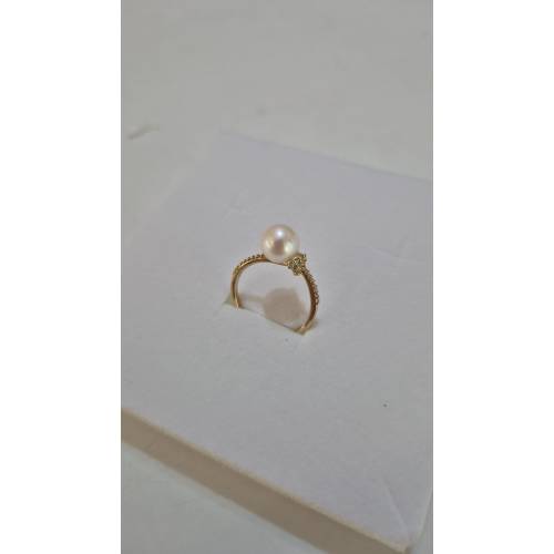 ANELLO Con PERLA Bianca Di Acqua...