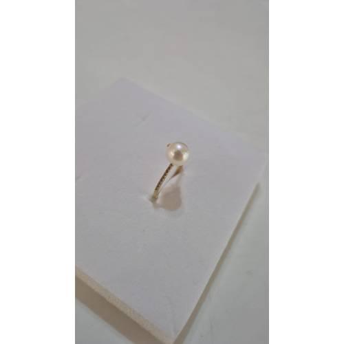 ANELLO Con PERLA Bianca Di Acqua...