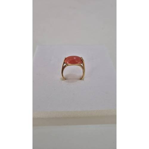 ANELLO Da Donna Con Pietra CORALLO...