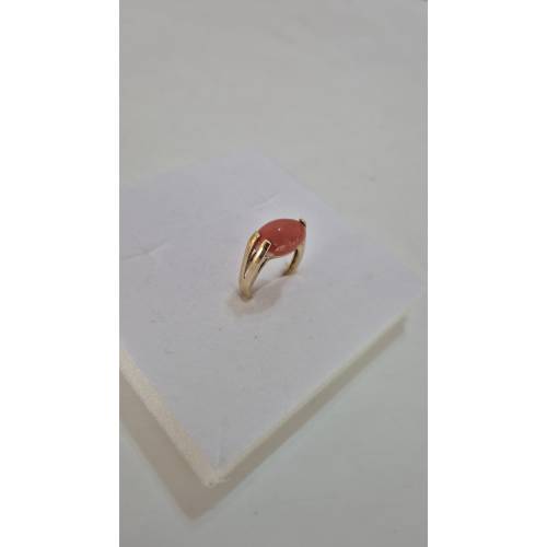 ANELLO Da Donna Con Pietra CORALLO...