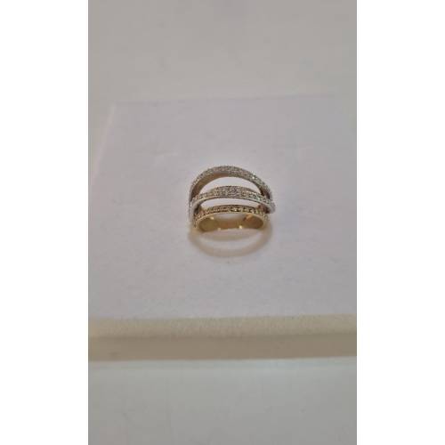 ANELLO A Fascione Con Zirconi Donna...