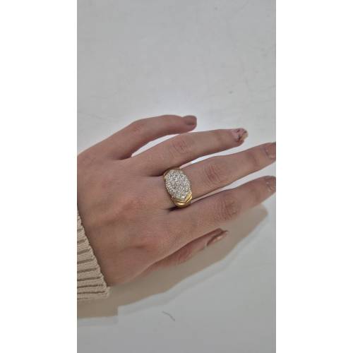 ANELLO A Fascione Con Zirconi Donna...