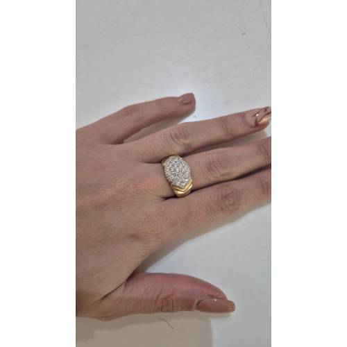 ANELLO A Fascione Con Zirconi Donna...