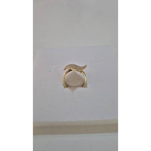 ANELLO Con Zirconi Bianchi Tondi...