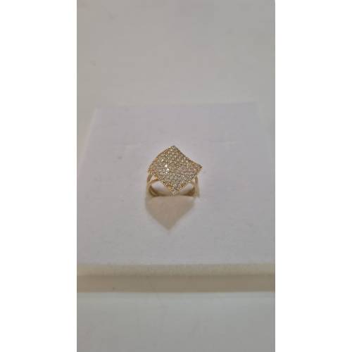 ANELLO Con Zirconi Bianchi Tondi...