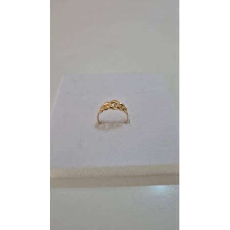 ANELLO Da Donna In ORO GIALLO 18 KARATI 750% A Catena Grumetta Scalare Lucida