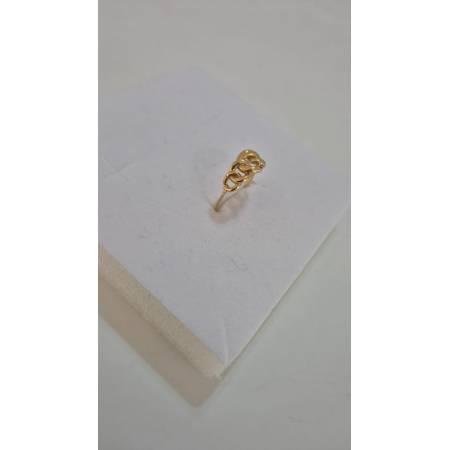 ANELLO Da Donna In ORO GIALLO 18 KARATI 750% A Catena Grumetta Scalare Lucida