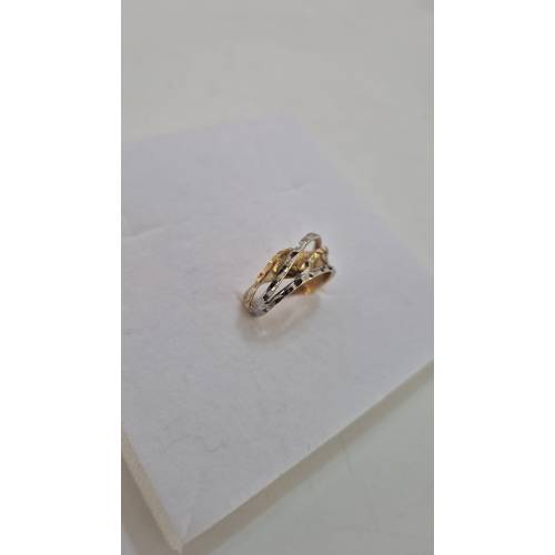 ANELLO Donna ORO Bicolore 18 Karati...