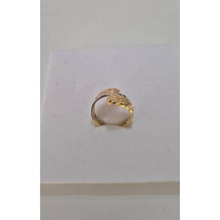 ANELLO Da Donna In ORO GIALLO BIANCO ROSSO 18 KARATI 750% Tre Colori Diamantato