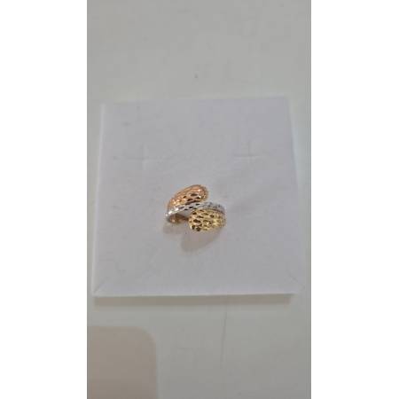 ANELLO Da Donna In ORO GIALLO BIANCO ROSSO 18 KARATI 750% Tre Colori Diamantato