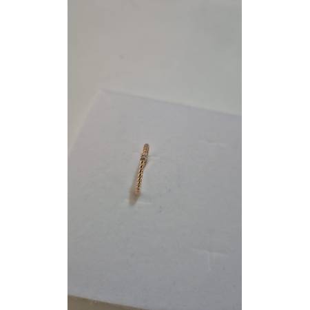 ANELLO Donna In ORO ROSA 18 Karati 750% Con Zircone Bianco Centrale Quadrato