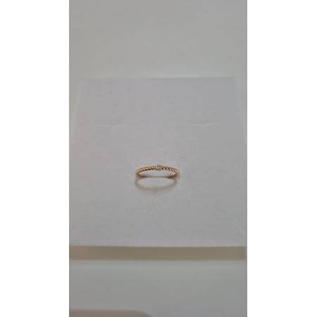 ANELLO Donna In ORO ROSA 18 Karati 750% Con Zircone Bianco Centrale Quadrato