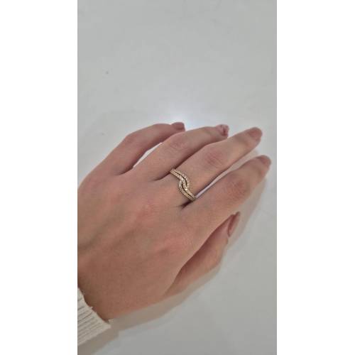 ANELLO Mezza Veretta Tre Fili Donna...